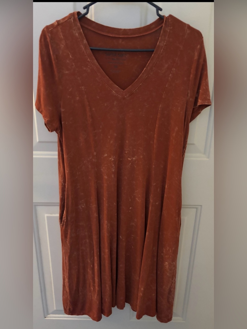 torrid Rust V-Neck Swing Dress/Tunic  Distressed look